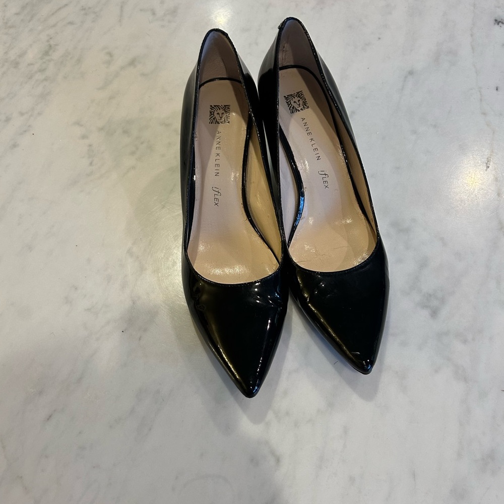 Anne Klein Black Patent Leather Heels